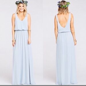 Show Me Your Mumu Kendall Maxi Dress Blue Bridesmaid Wedding Formal